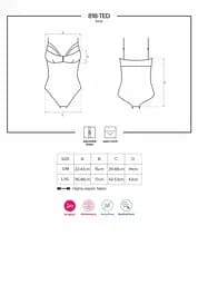 Мереживне боді з доступом 818-TED-1 teddy M/L чорне - мініатюра 7