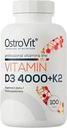 Витамины и минералы OstroVit Vitamin D3 4000 +K2, 100 таблеток