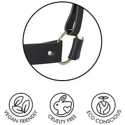 Пара браслетів на зап'ясті і палець Bijoux Indiscrets Maze Hand Bracelet Harness Black, екошкіра - мініатюра 2