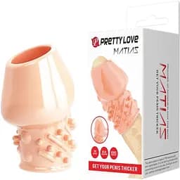 Насадка на пенис Pretty Love Matias 6.5 см телесный