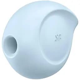 Вакуумный стимулятор клитора с вибрацией Satisfyer Sugar голубой