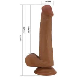 Фалоімітатор з мошонкою PRETTY LOVE TALLEN 8.7(220mm) Sliding Skin Series TPR, Suction base PRETTY LOVE BW-008117LP 102656 - мініатюра 8
