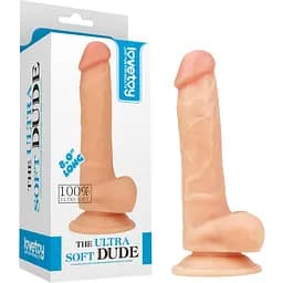 Фаллоимитатор LoveToy Ultra Soft Dude 20 см телесный