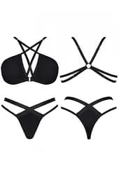 Комплект білизни Demoniq LadyX Casilda XL чорний - мініатюра 7