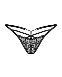 Трусики-стрінги Obsessive Iliosa 2XL/3XL (чорний) - мініатюра 3