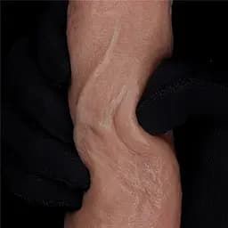 Фалоімітатор Dual Layered Silicone Cock 7" 18 см (коричневий) - мініатюра 12