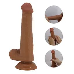 Фалоімітатор з мошонкою PRETTY LOVE TALLEN 8.7(220mm) Sliding Skin Series TPR, Suction base PRETTY LOVE BW-008117LP 102656 - мініатюра 3