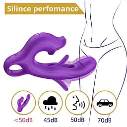 Вібратор Erospace Sweet Play G-Spot Vibrator With Clitoral Licking & Flapping A17 - мініатюра 9
