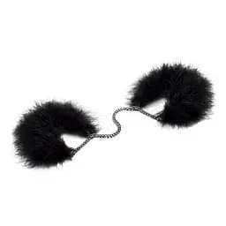 Наручники Bijoux Indiscrets Za za zu Feahter Handcuffs чорний - мініатюра 2
