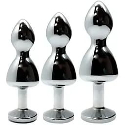 Металева анальна пробка Wooomy Lollypop Double Ball Metal Plug M - мініатюра 4