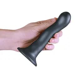 Фалоімітатор Ouch! Curvy G-Spot Dildo 7'' 17 cm (сірий) - мініатюра 13
