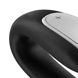 Вібратор для пар Satisfyer Double Fun 9 см чорний - мініатюра 2