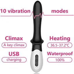 Вібратор B - Series Fox G-spot, 19.6 см (чорний) - мініатюра 6