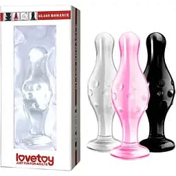 Стеклянный фаллоимитатор LoveToy 4.5" Glass Romance 11.5 см черный