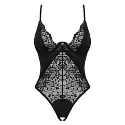Боді Obsessive Bellastia otwarte XS/S чорний - мініатюра 4