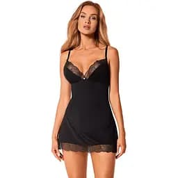 Сорочка и трусики Obsessive Bella Rou chemise & thong XS/S