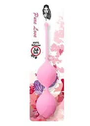 Вагінальні кульки Silicone Kegel Balls Pink 36 мм - мініатюра 2