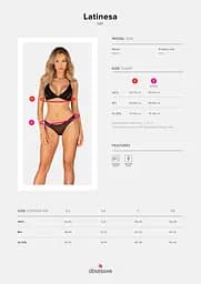 Комплект Obsessive Latinesa 2-pcs Set M/L - мініатюра 5