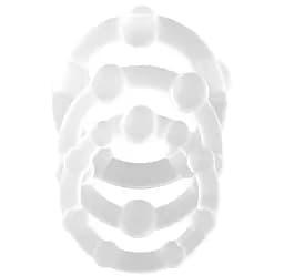 Набор из трех колец на пенис Crushious прозрачный