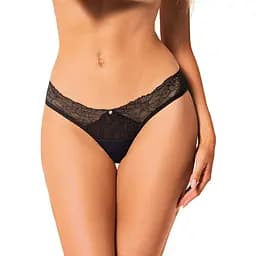 Сексуальні класичні трусики Obsessive Bella Rou XS/S чорний