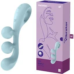 Вибратор для тройной стимуляции Satisfyer Tri Ball 2 20.5 см голубой