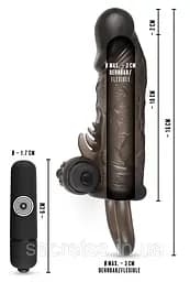 Насадка з вібрацією Extension Slim Fit Penissleeve Baile 42-05866090000 87309 - мініатюра 3
