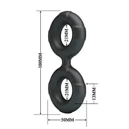 Ерекційне кільце Crazy Bull Super Soft Silicone Radwan, чорне PRETTY LOVE BI-210364 103646 - мініатюра 6