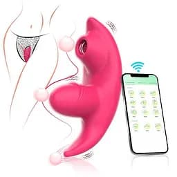 Смарт-вібратор у трусики Love Spouse Tongue з Bluetooth 9 режимів Рожевий - мініатюра 7