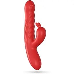 Вибратор-кролик Crushious Lapin Thrusting 21.5 см (красный)