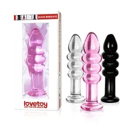 Скляний анальний фалоімітатор LoveToy Glass Romance 14 см прозорий - мініатюра 8