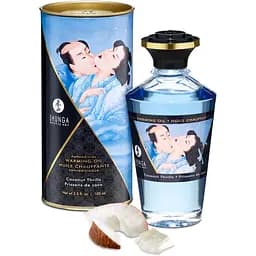 Зігрівальна масажна олія Shunga Aphrodisiac кокос, 100 мл - мініатюра 2