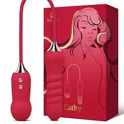 Пульсатор з вакуумним стимулятором Kistoy Cathy Red на гнучкому з'єднанні KisToy SO6036 92536 - мініатюра 2