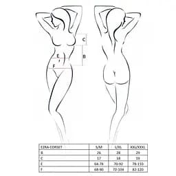 Корсет з декольте Passion ERZA CORSet black L/XL - мініатюра 5