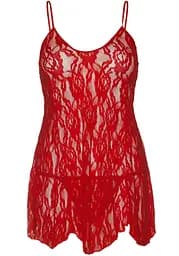 Пеньюар Leg Avenue Rose Lace Flair Chemise Red One Size - мініатюра 3