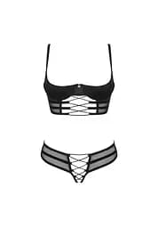 Комплект еротичної білизни Obsessive Roxelia XS/S чорний - мініатюра 5