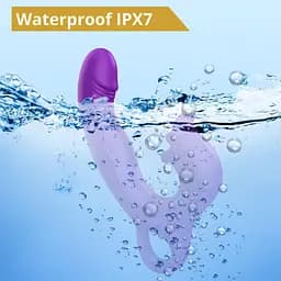 Вібратор Erospace Sweet Play G-Spot Vibrator With Clitoral Licking & Flapping A17 - мініатюра 10