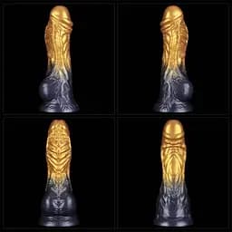 Фалоімітатор Lovetoy Dual Density 8'' 21 см (золотий) - мініатюра 13
