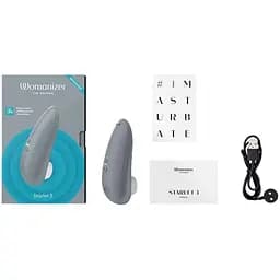 Вакуумний кліторальний стимулятор Womanizer Starlet 3 Grey - мініатюра 4