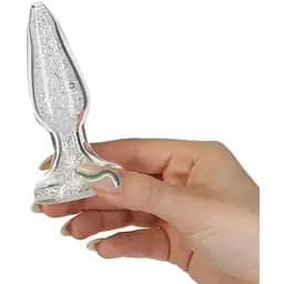 Скляна анальна пробка Pillow Talk Fancy Luxurious Glass Anal Plug ⌀3.1 см віброкуля в подарунок - мініатюра 8