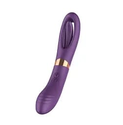 Вібратор G-точки Flicking Dual у фіолетовому - мініатюра 1