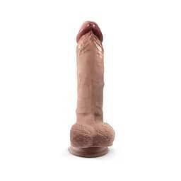 Фалоімітатор Silexd Supreme Edition Real Skin Model 1 Size 9" 23 см коричневий - мініатюра 3