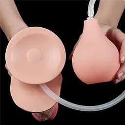 Великий фалоімітатор LoveToy Squirt Extreme що кінчає 25.4 см тілесний - мініатюра 10