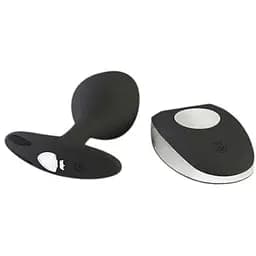 Силиконовая анальная пробка Mystim Rocking Vibe с вибрацией и пультом для электростимулятора 3.7 см