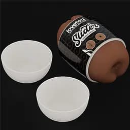 Мастурбатор Slider Double-Ended Masturbator Vagina and Anus Brown - мініатюра 8
