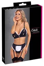 Костюм покоївки Cottelli Costumes Maid Set L (чорний) - мініатюра 7