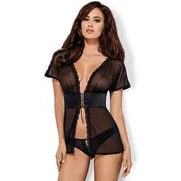 Комплект білизни Obsessive 868-BAB-1 L/XL чорний