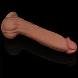 Фалоімітатор LoveToy Sliding-Skin Dual Layer Dong King Sized 36 см тілесний - мініатюра 3