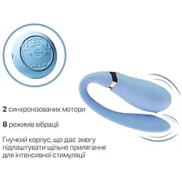 Смарт-вібратор для пар Zalo Fanfan set Royal Blue пульт дистанційного керування - мініатюра 5