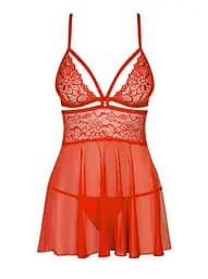 Комплект білизни Obsessive 838-BAB-3 L/XL червоний - мініатюра 5