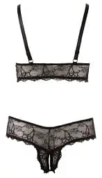 Комплект білизни Cottelli Collection Bra And String XL чорний - мініатюра 6